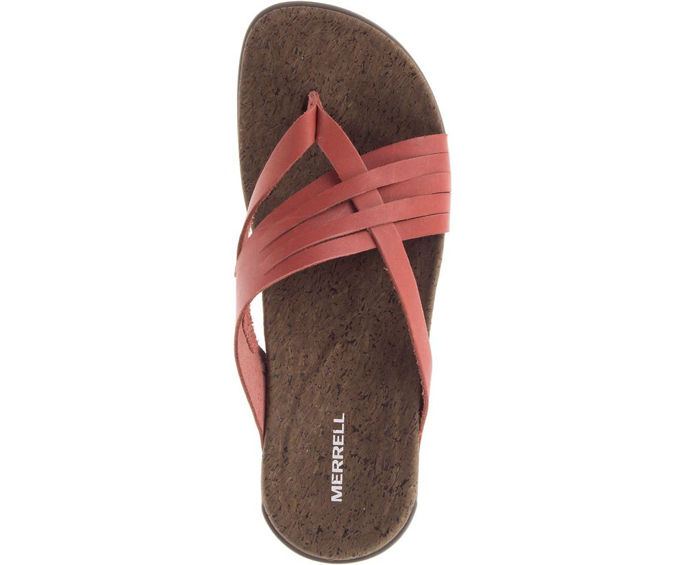 Merrell Sandals Red - District Mahana Post - Womens 35TXOVKPL